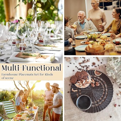 Simple&Opulence Linen Placemats Set of 4 – Hemstitched Dinner Cloth Placemats for Wedding,Party,Mothers Day,Easter – Machine Washable and Reusable 14"×19" White - color: White, size: placemat(14"×19”)