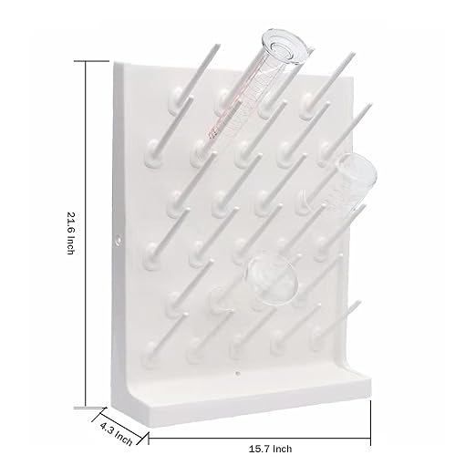 Wall Mounted Drying Rack 27 Pegs Lab Drying Draining Rack Cleaning Equipment Bench-top Laboratory Glassware