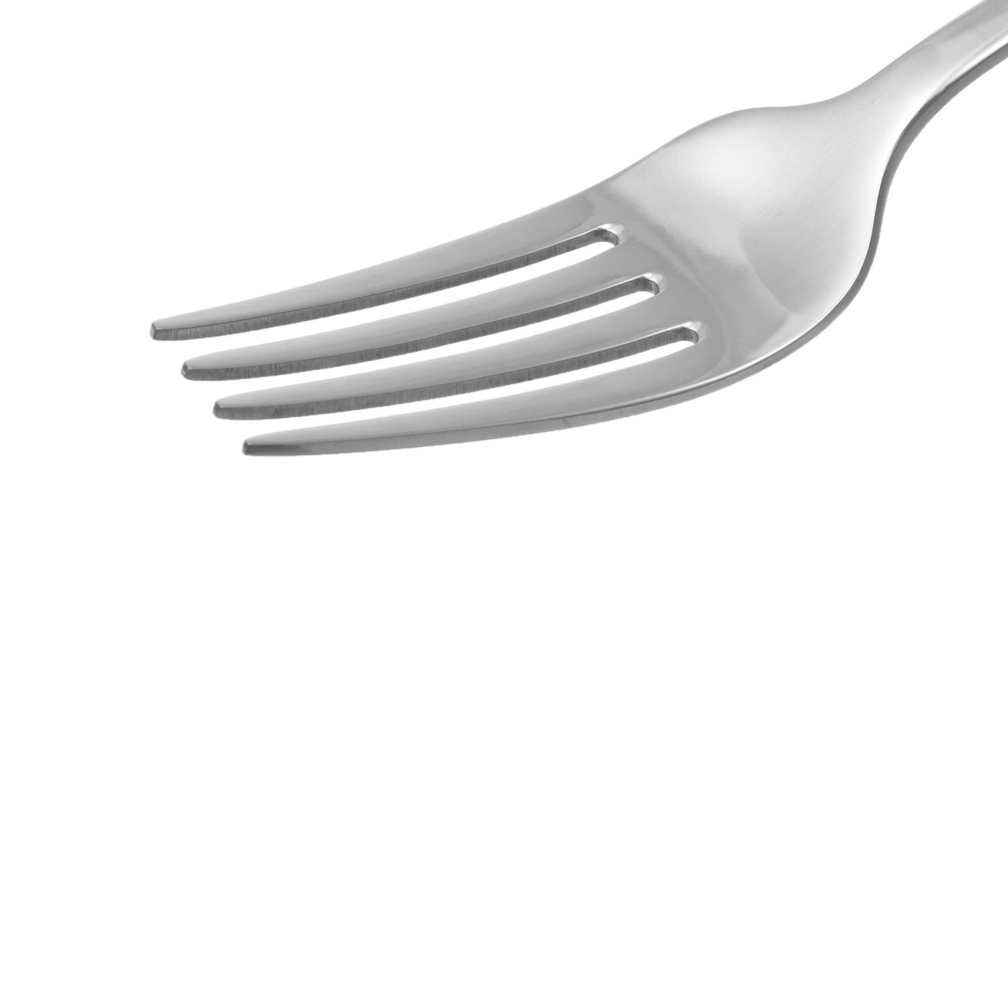 Amazon Basics Stainless Steel Dishwasher Safe Dinner Forks with Scalloped Edge, Well-Balanced Weight, Silver, Pack of 12