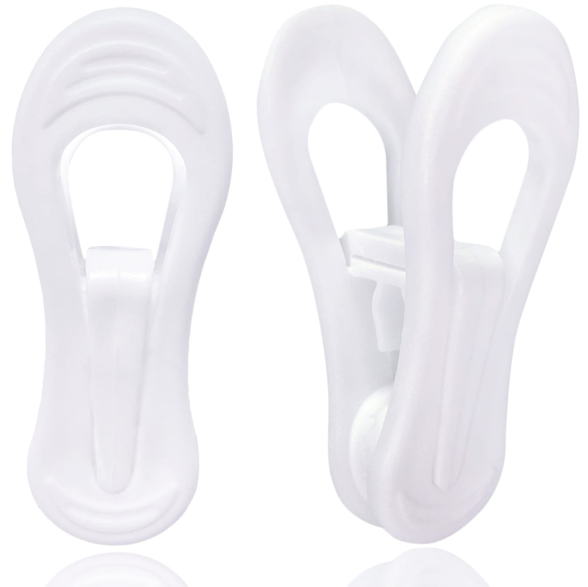 White Hanger Clips 60 Pack
