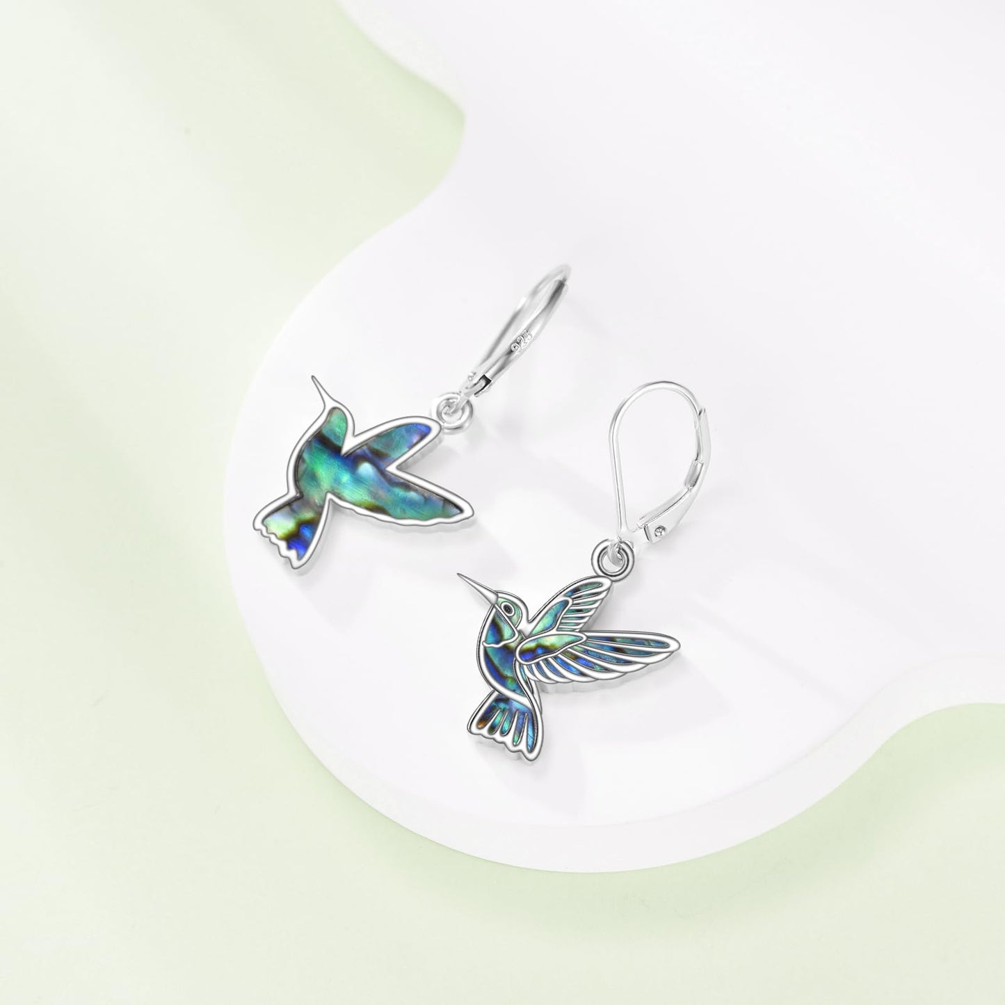 Hummingbird Dangle Earrings 925 Sterling Silver Bird Earrings Hummingbird Earrings for Women