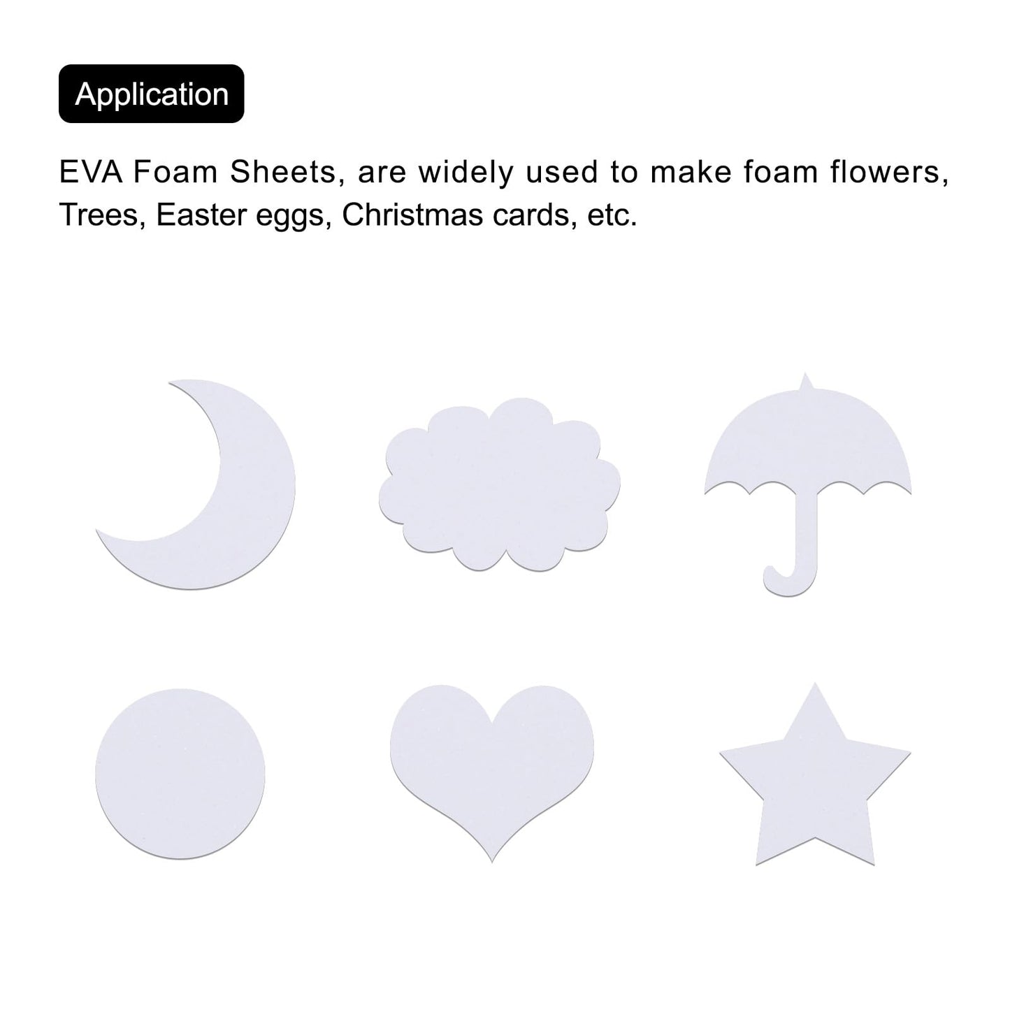 MECCANIXITY EVA Foam Sheets White 9.8 Inch x 9.8 Inch 5mm Thick Crafts Foam Sheets for Costumes, Arts and Crafts Projects Pack of 6