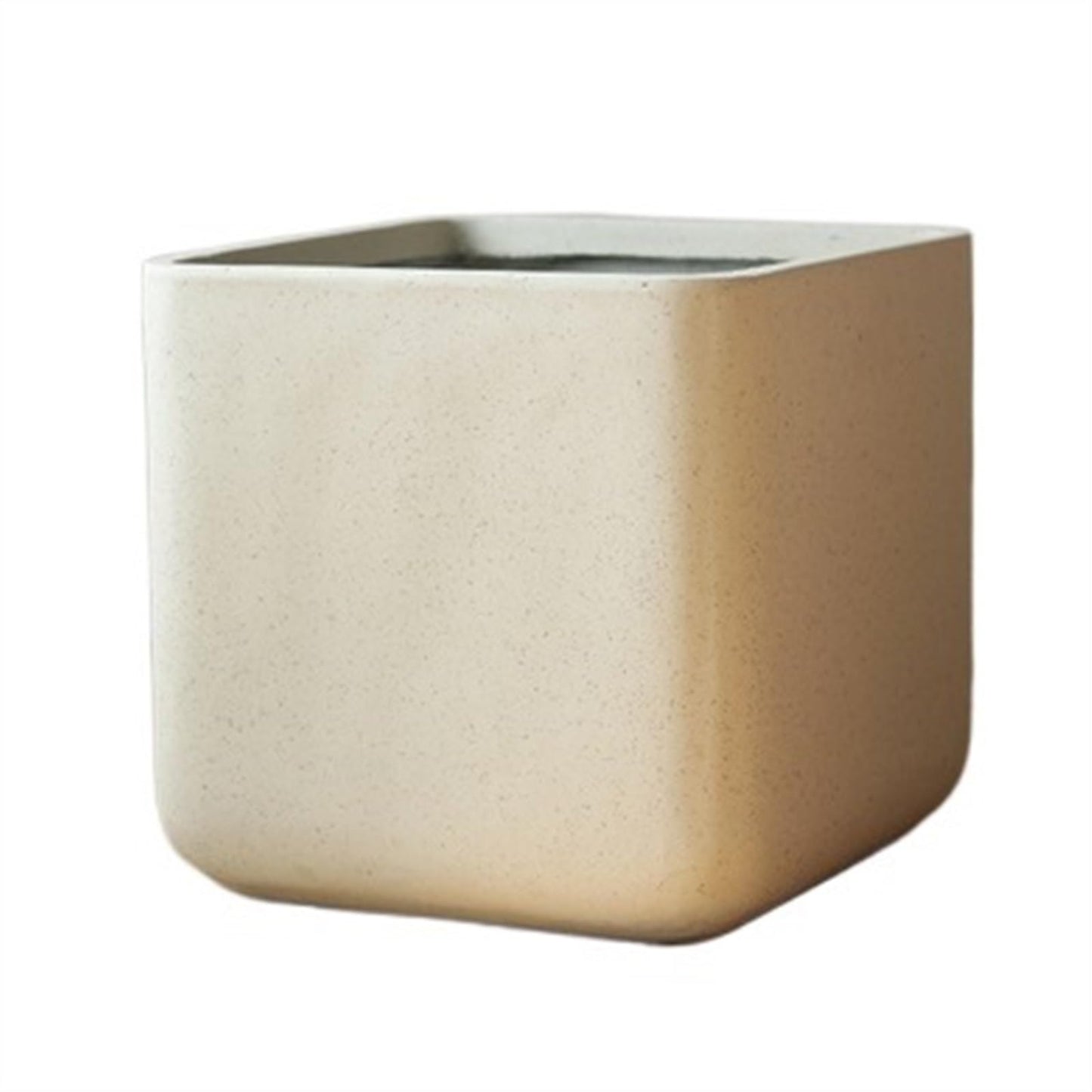 Xilin-872 Plant Pot, Flower Pots, Square, Large, Artificial Concrete, Tall Model, Green Plants and Flowers, Flower Pots, Simple, Plain Floor Decoration, Planters Flower Planters (White, Large)
