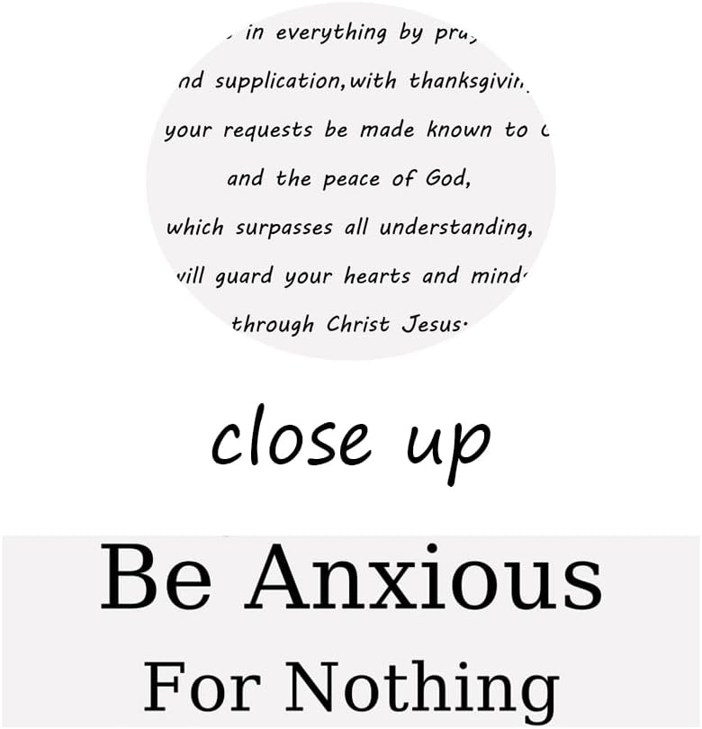 Inspirational Wall Art Philippians 4:6-7 Painting Canvas Print Office Wall Decor Christian Poster Be Anxious for Nothing Framed Motivational Quotes Wall Art Decoration Ready to Hang[30" W X 40" H]