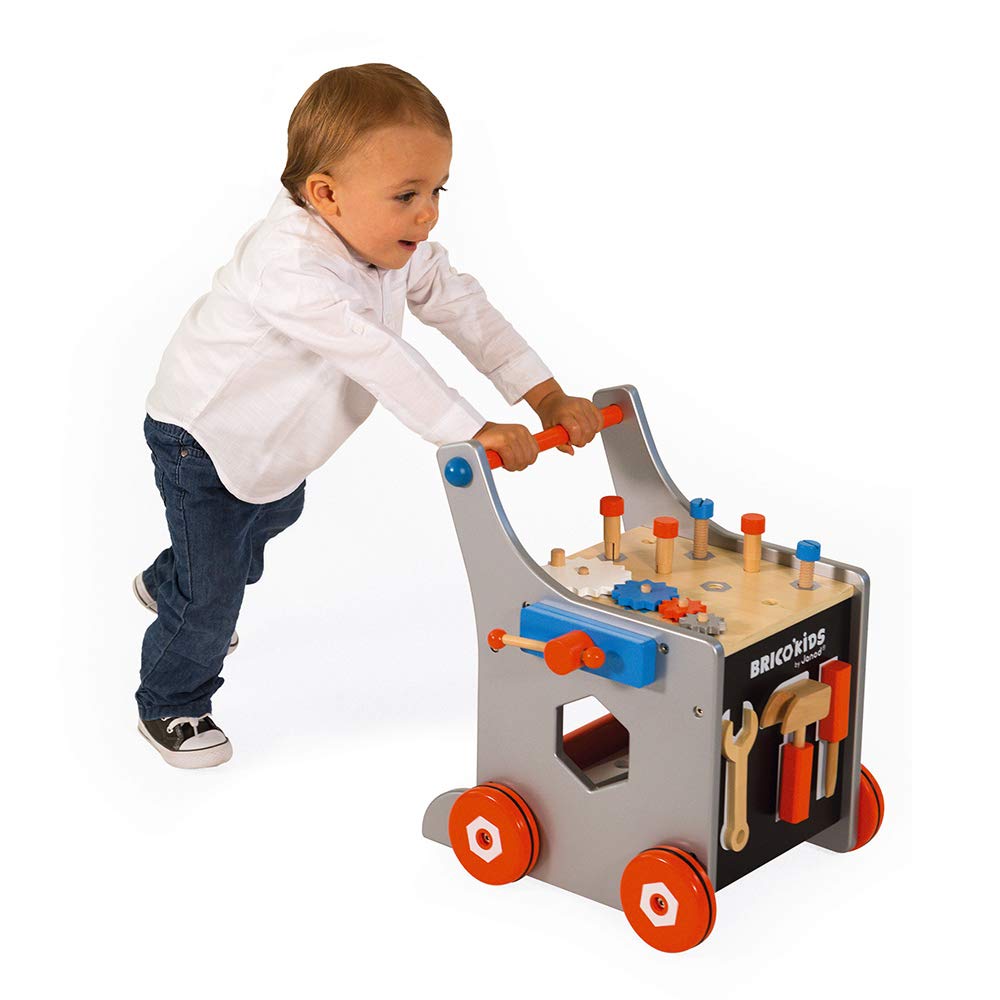 Janod Magnetic DIY Trolley, 26 Accessories, Ages 18+ Months, Wooden Construction - J06478