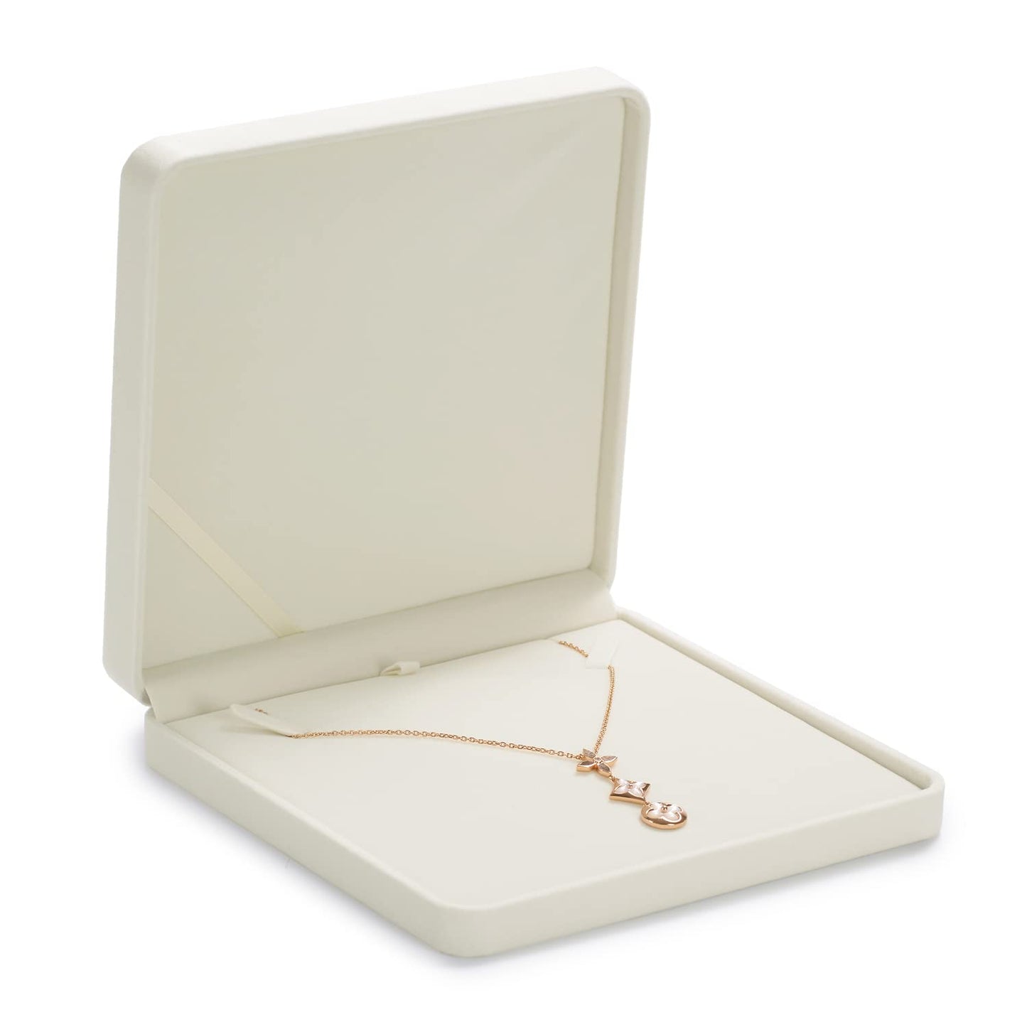 Oirlv Velvet Big Necklace Gift Box Pearl Necklace White Jewelry Box