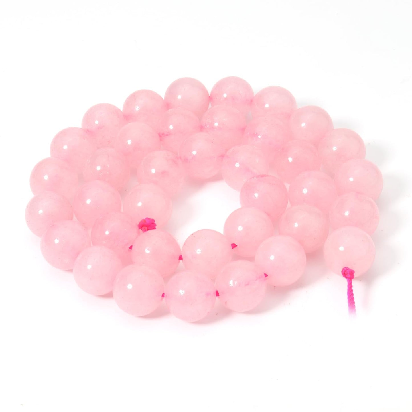 Siomia 45pcs 8mm Natural Rose Quartz Gemstone Beads Energy Healing Crystal Round Loose Stone Beads for Jewelry Making, DIY Bracelets Necklaces