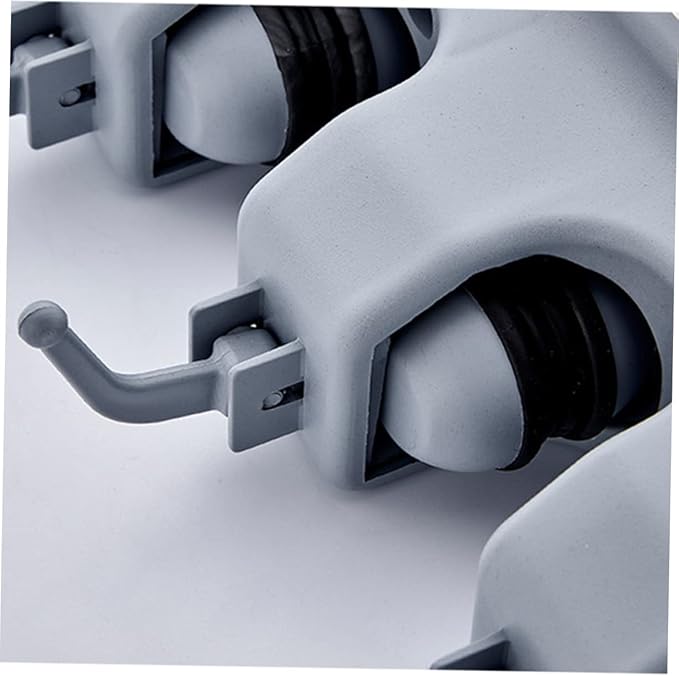 Mop Holder Wall Mount Broom Gripper Buckles Plastic Mop Stand Hook for Home and Kitchen Organization Grey