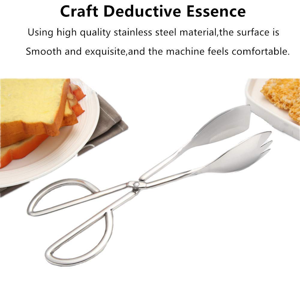 2-PACK Salad Tongs for Serving Buffet Party Catering with Stainless Steel Cooking Kitchen Tongs 10.3"