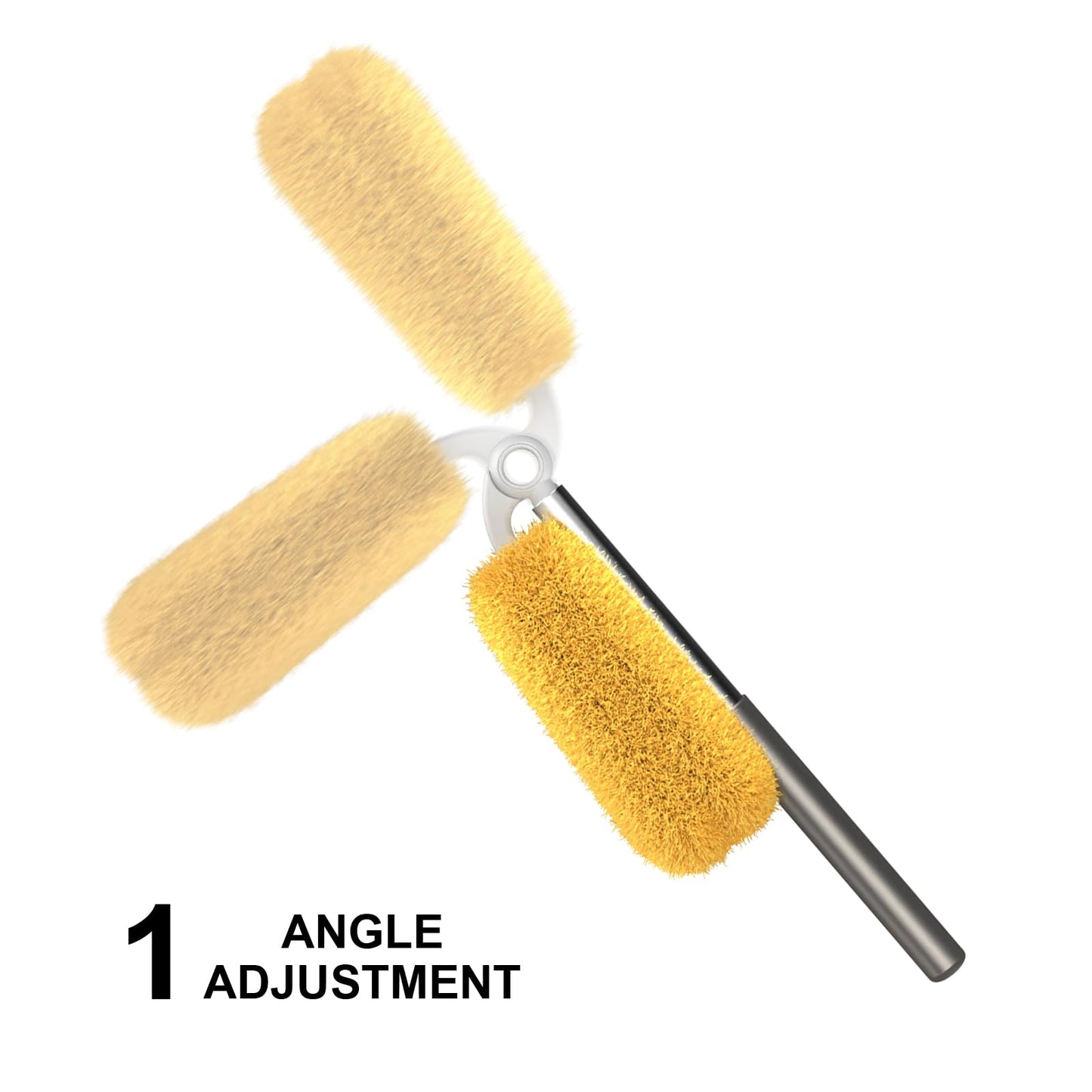 EHOMGUI Long Handle Dusters for Cleaning with 2 Replacement Heads, Washable Cleaning Duster Kit with Laundry Mesh Bag, Cobweb Duster, Extendable Dusting Tool for Home and Office