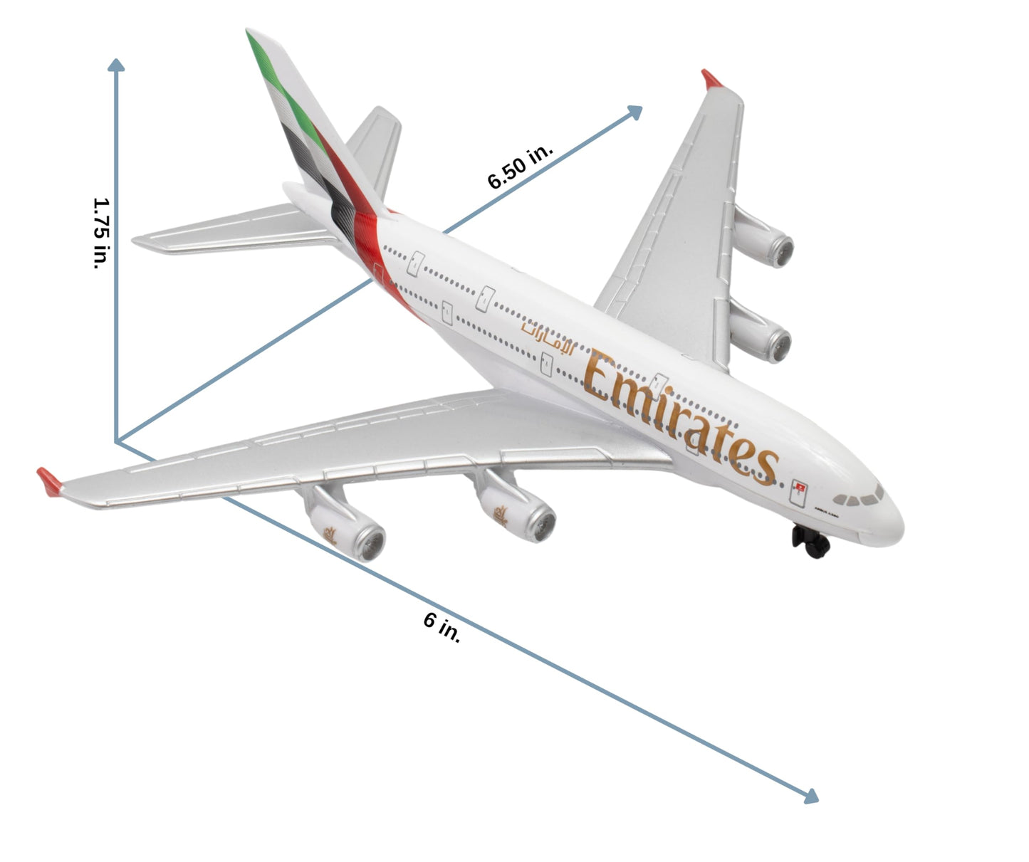 Daron Toy Airplane RT9904 – Emirates A380 – Die-Cast Metal Model Airplane Toy with Plastic Parts for Kids Ages 3+