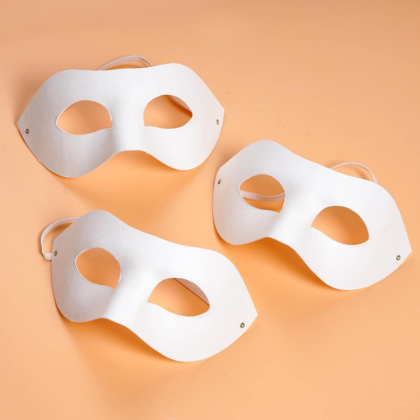 Yookat 14 Pieces Paper Art Masks White Craft Masks Paintable Paper Mask Mardi Gras Masquerade