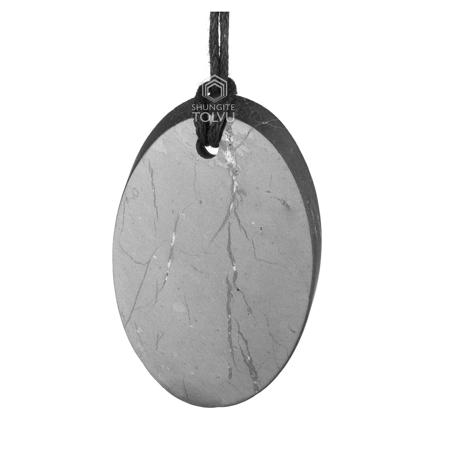 Shungite mineral Pendant "Goodness" - Authentic Russian Shungite black mineral necklace - Handmade - Tolvu