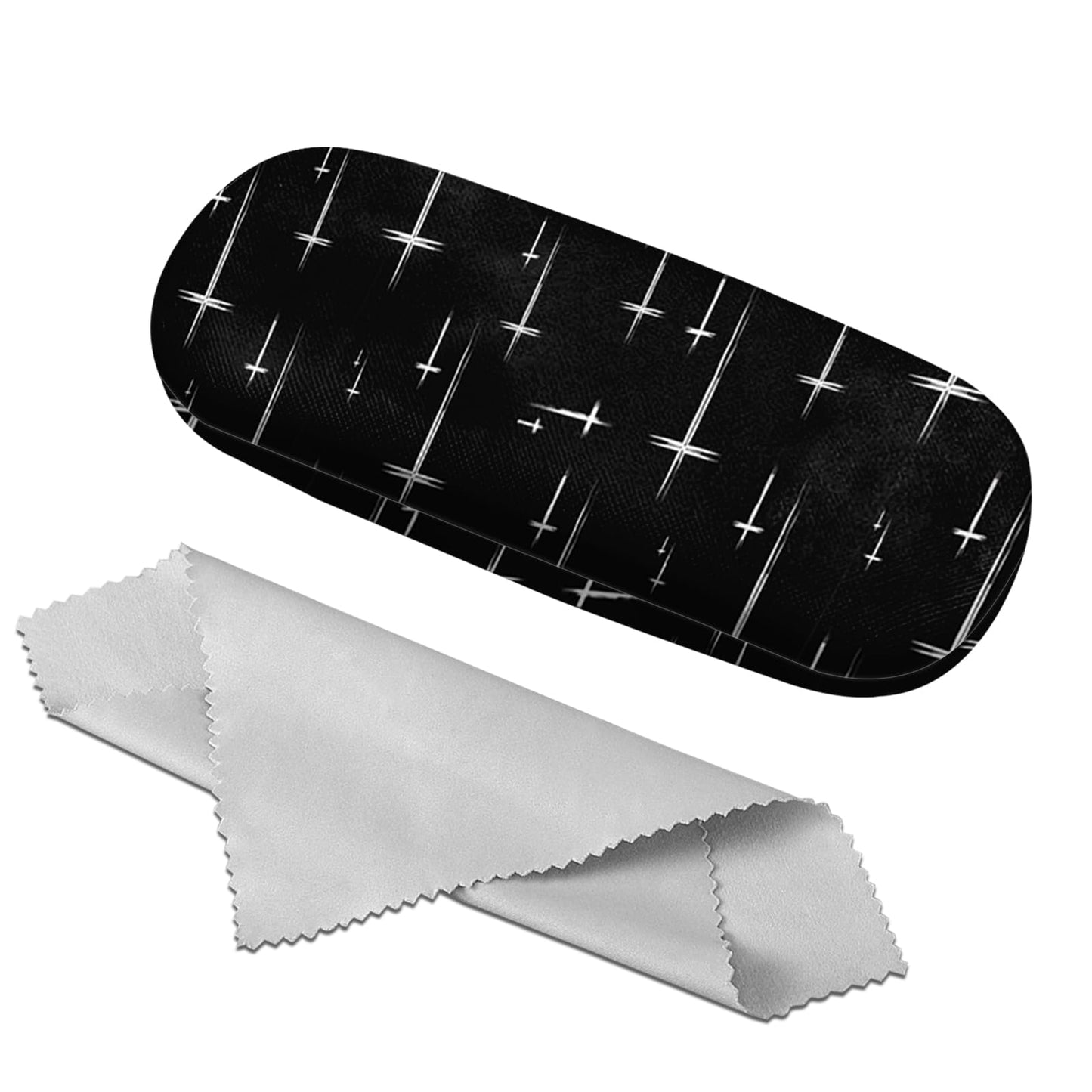 Zewurtuw Eyeglass Case Hard Shell Sunglasses Protective Eyeglasses Holder Box with Cleaning Cloth for Women Girls Men Cute Aesthetic-Cross