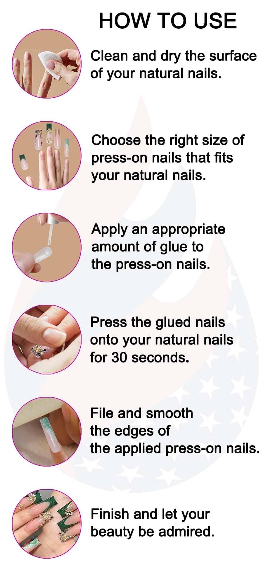 Gleamrain 10pcs Nude Handmade Long Press-on Nails Coffin Shape (M Size) with 3D Designs for Women Suitable for Beach Proms, Parties Wear, D110