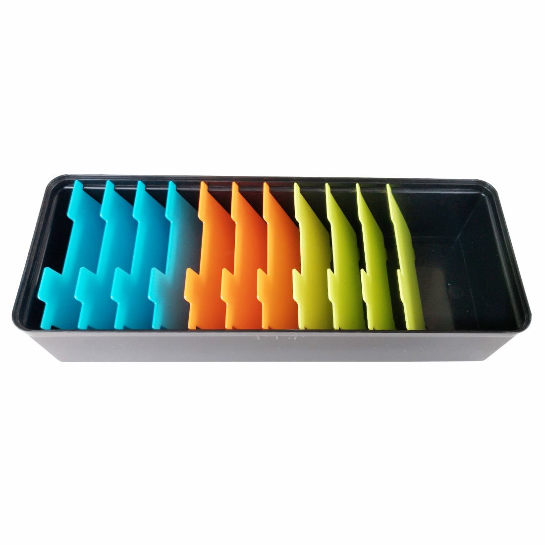 Business Card Organizer: 500 Card Storage Box with 11 Dividers