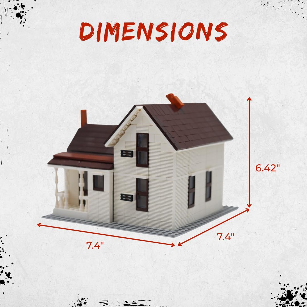 US Ghost Adventures Villisca Axe Murder House Complete Building Block Set, Historic Crime Scene Model Kit, 795 Pieces, Ages 13+, 7.4 x 7.4 x 6.42 Inches
