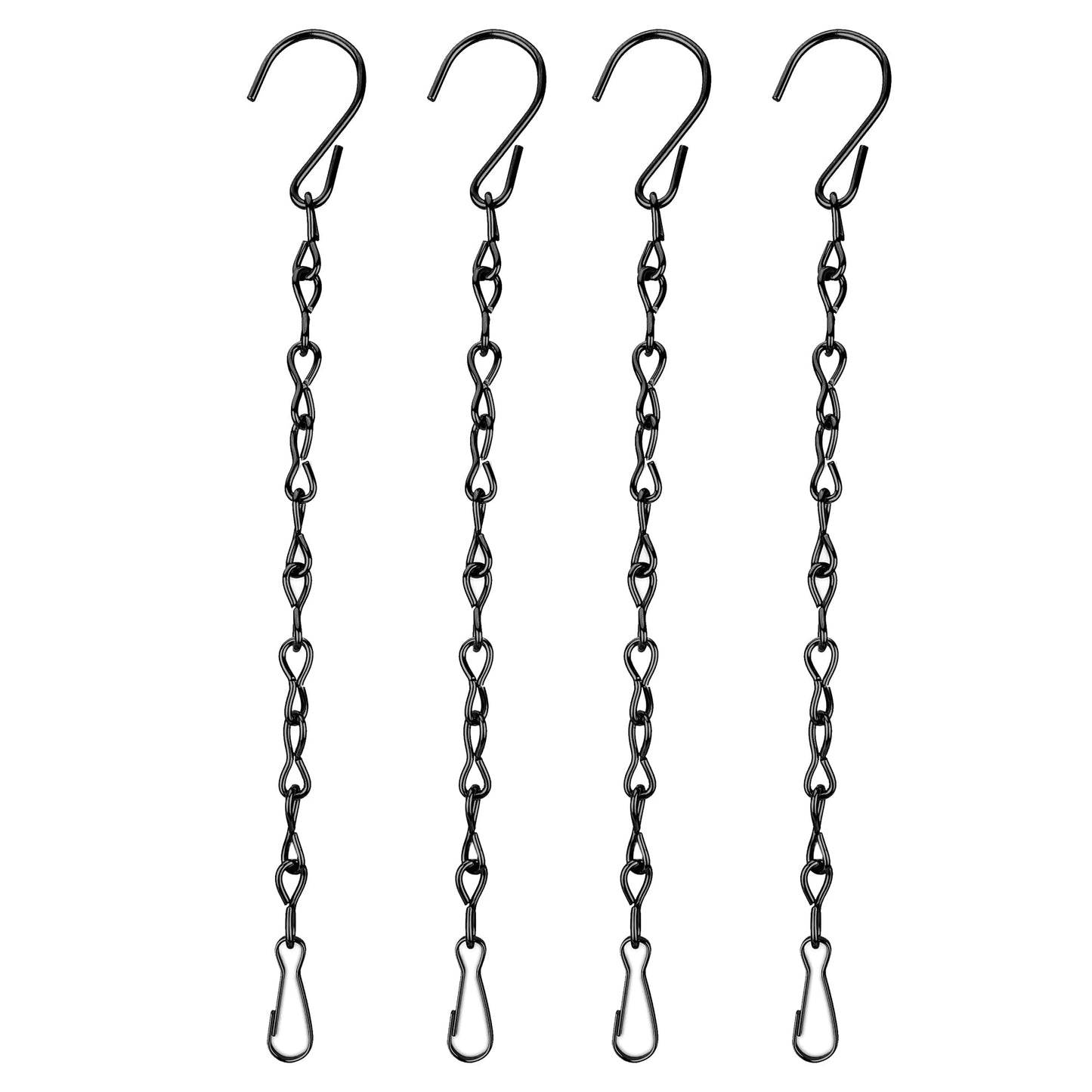Hanging Basket Chain, Chain for Hanging Plants, 4 Pcs 9.5 Inch Hanging Chain, Hanging Plant Chain, Black Chain for Hanging Bird Feeders Planters Lanterns Baskets Billboards Wind Chimes Ornaments