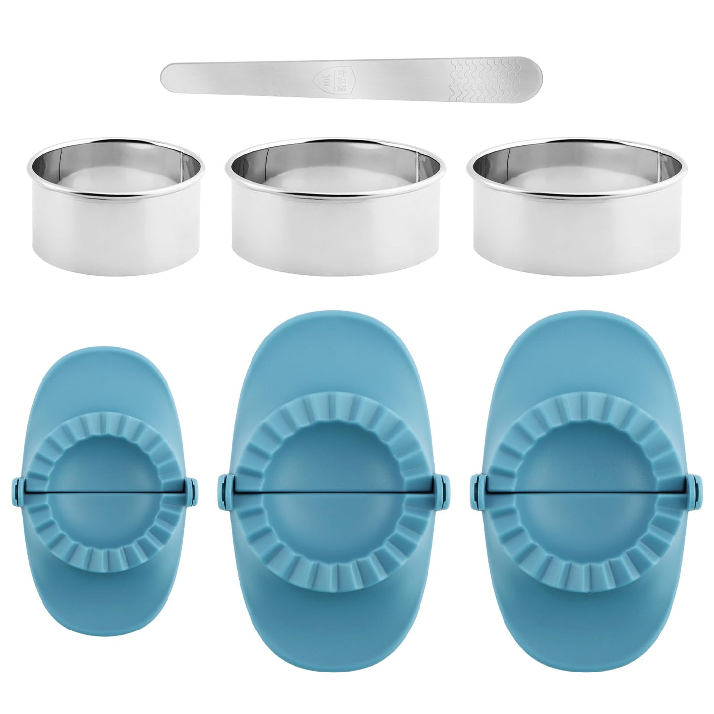 Empanada Maker Press, Dumpling Making Tools, Dumplings Maker Set with Dough Cutter, Empanadas Press Mold, Dumpling Mold Machine Making Dumplings Easier