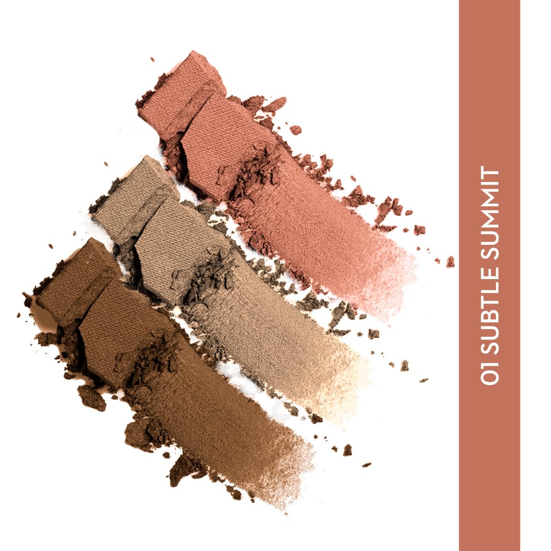 Sugar Cosmetics Contour De Force Face Palette01 Subtle SummitLonglasting formula, Lightweight Blush, Highlighter and Bronzer, Paraben free.
