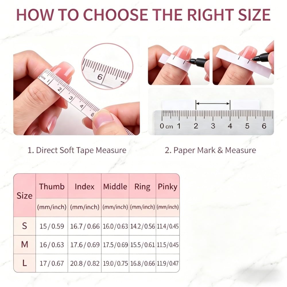 Vokupoga Square Press on Nails Handmade Medium French Tip Fake Nails with 3D Flower Designs Glossy False Nails for Women 10Pcs(Size M)