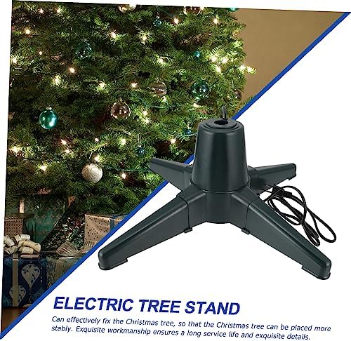Alipis 1pc Electric Christmas Tree Stand Rotating Tree Base for Sturdy Design Non- Support Compatible Us for Holiday Decor