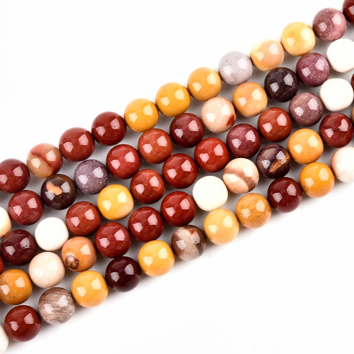 LIFAVOVY Mookaite Jasper Beads for Jewelry Making Natural Gemstone Semi Precious 6mm Round 15 inch(60-65pcs)