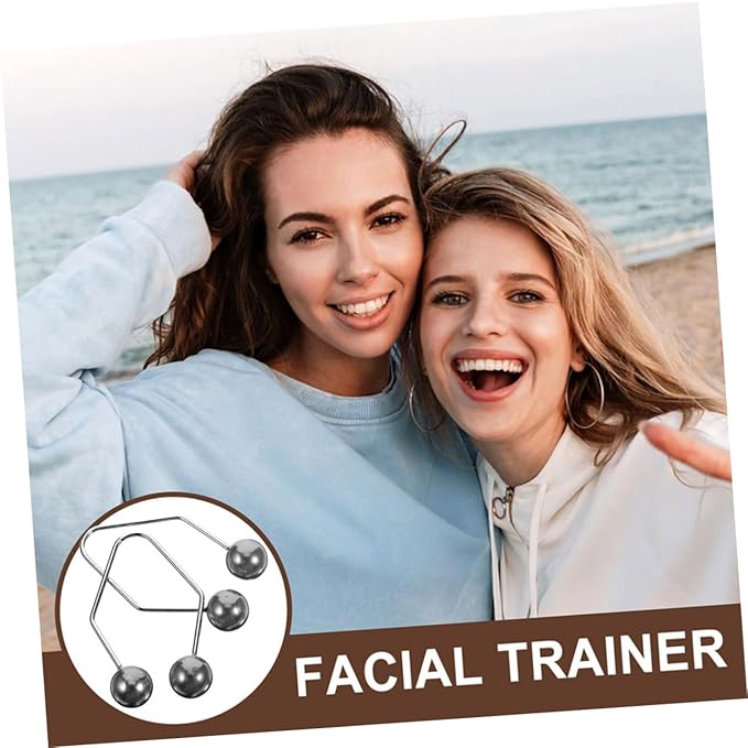 MERRYHAPY 2pairs Facial Maker Portable Face Exerciser for Natural Cheek Comfortable Design for Beautiful Smile Training Easy Manual Use