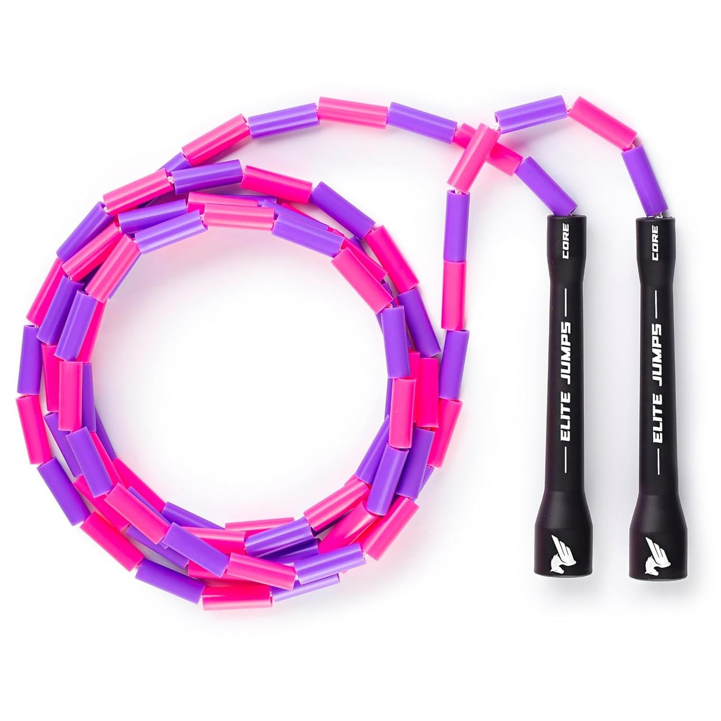 Beaded Jump Rope for Kids Ages 5-10, Shatterproof Segmented Beads, Tangle-Free & Adjustable, Lightweight Exercise Skipping Rope, 7ft (Fits 4-5ft Tall)
