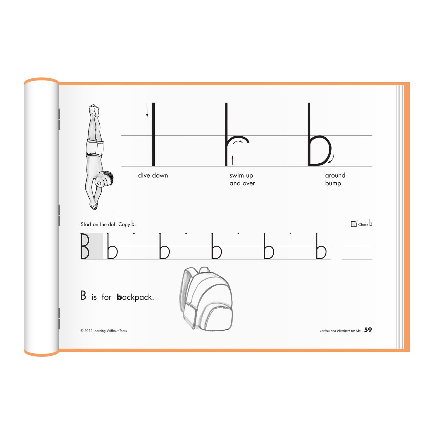 Learning Without Tears, Letters and Numbers for Me, Student Workbook, Age 5+, Kindergarten, Handwriting Practice, Writing Book, School & Home, Language Arts, Tutoring