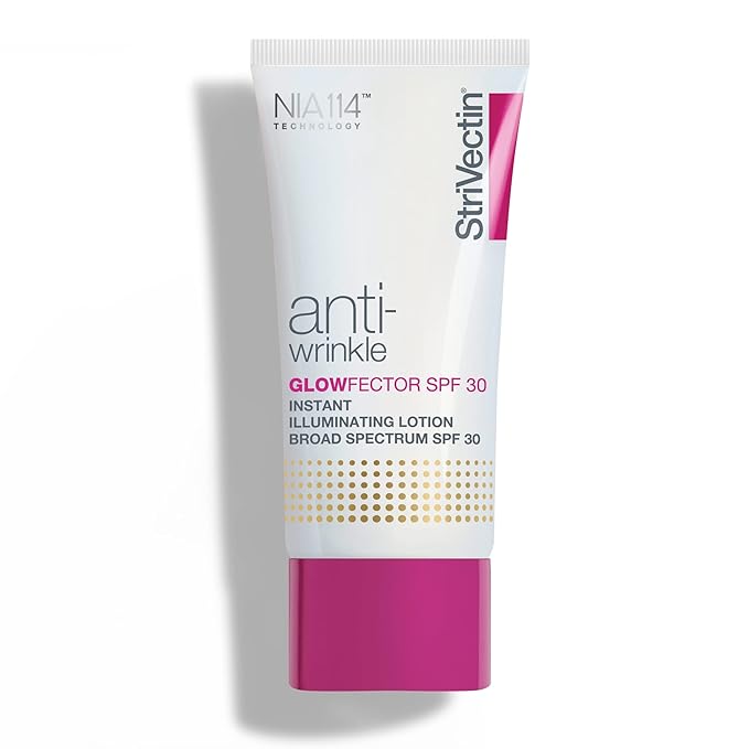 StriVectin GlowFector Instant llluminating Lotion Broad Spectrum, Boosts Skin radiance with UV protection, Argan Oil for Softness and Glow, 1 oz