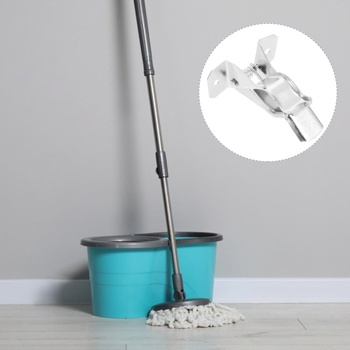10pcs Heavy Duty Mop and Broom Holder Wall Mount Iron Tool Gripper Organizer for Home Cleaning Storage and Garage Utility Hooks