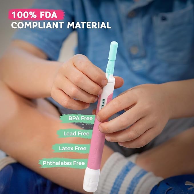 TalkTools Sensi Oral Sensory Therapy Tool with Soft Sensi Jaw Tips – 5-Piece Adjustable Sensory Stimulation Set for Oral Motor Awareness & Feeding Skill Development – Pink