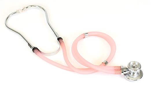 Primacare DS-9295-PK 30" Sprague Rappaport Style Stethoscope for Doctors, Nurses and Medical Students, First Aid Professional Dual Head Cardiology Kit for Men, Women and Pediatric, Pink