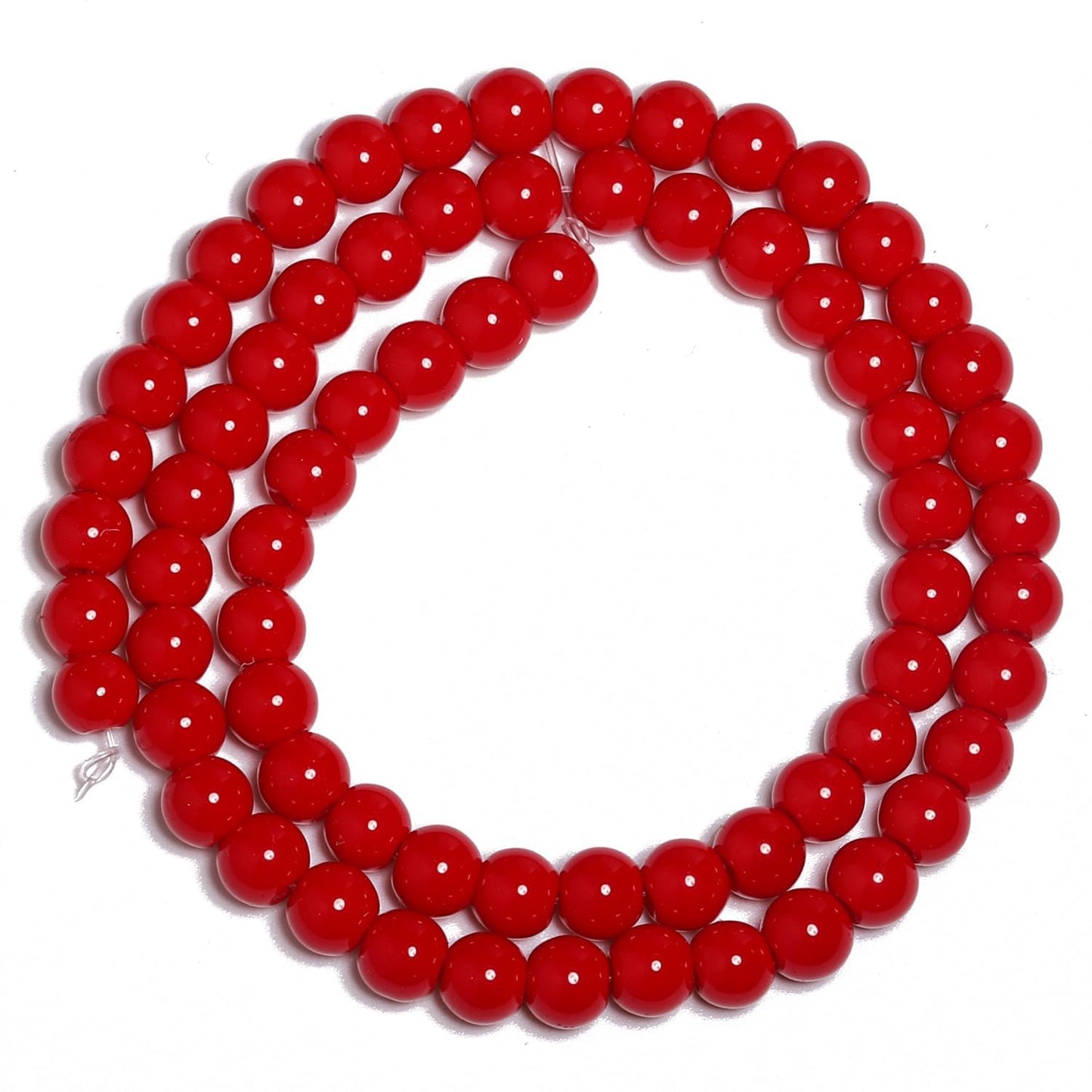 6mm Red Jade Natural Stone Beads Round Loose Beads for Jewelry Making Yochus DIY Beads Bracelet Necklace