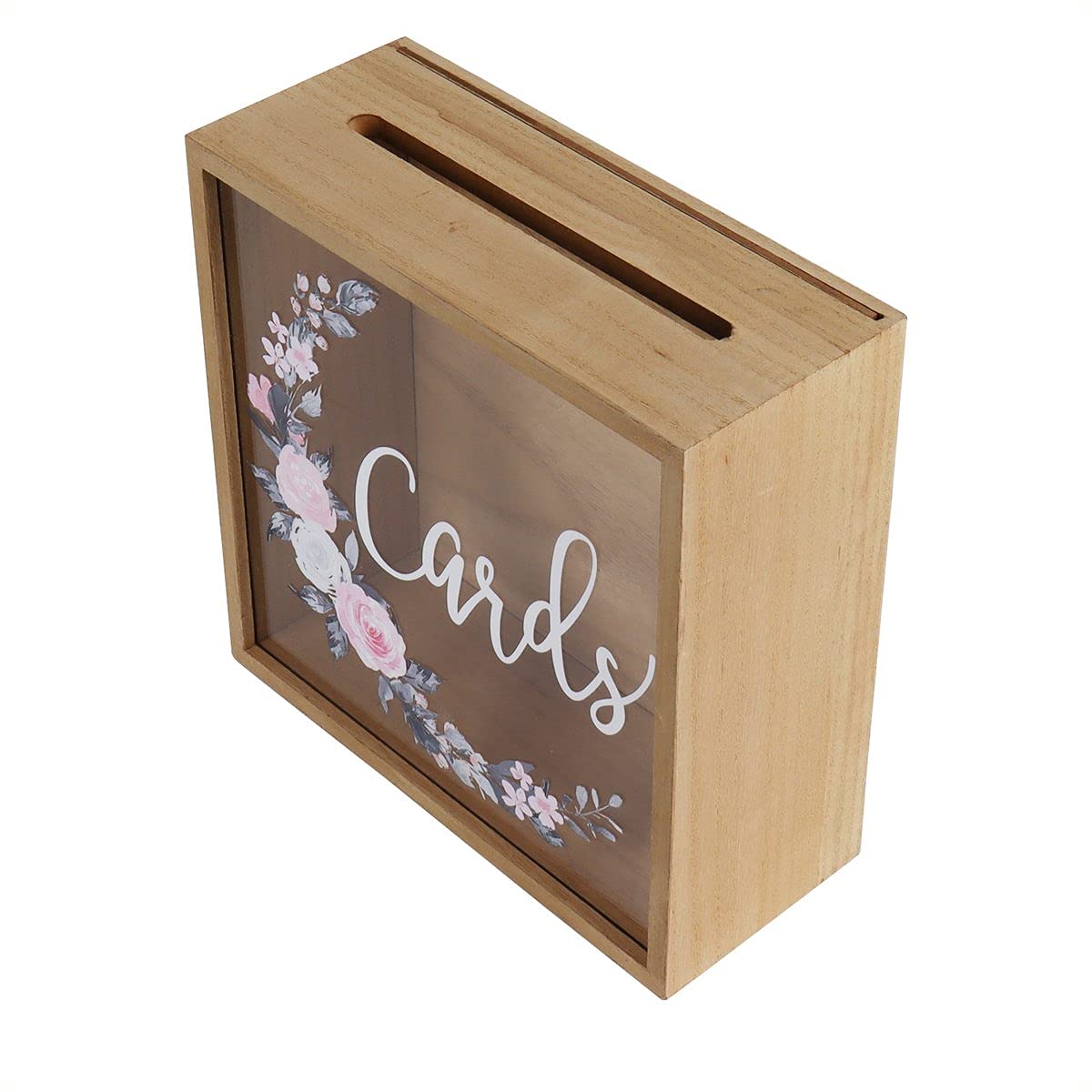 Hanna Roberts Wooden Card Box for Reception, Money Gift Card Box, Card Storage Box for Wedding Decorations and Party Gifts