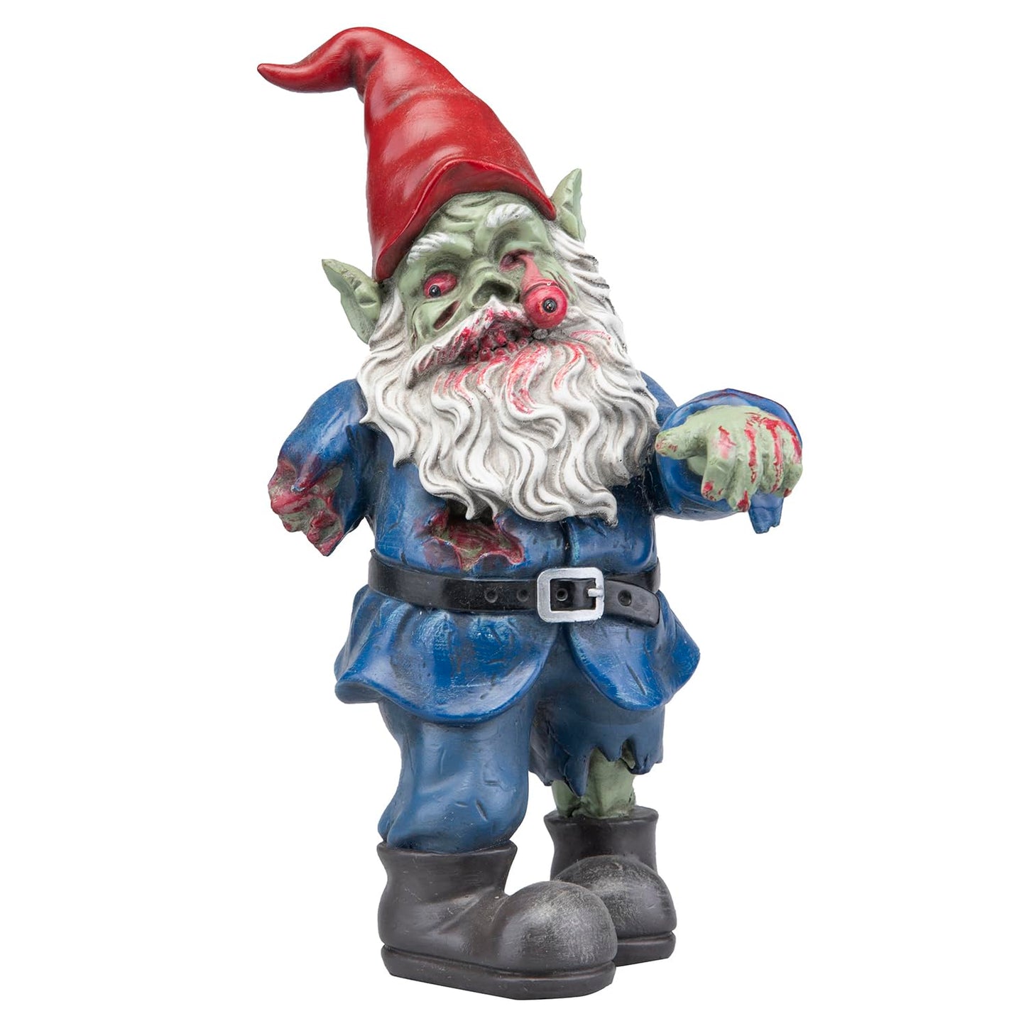 FICITI Zombie Gnome Evil Scary Walking Dead Gnome Gnombia Garden Statue, Halloween Decoration - 10 inches