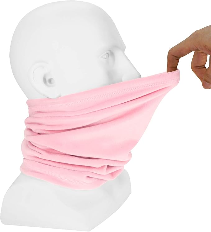 Polar Fleece Neck Warmer - Windproof Winter Neck Gaiter Cold Weather Face Mask For Men Women - 1 Pack