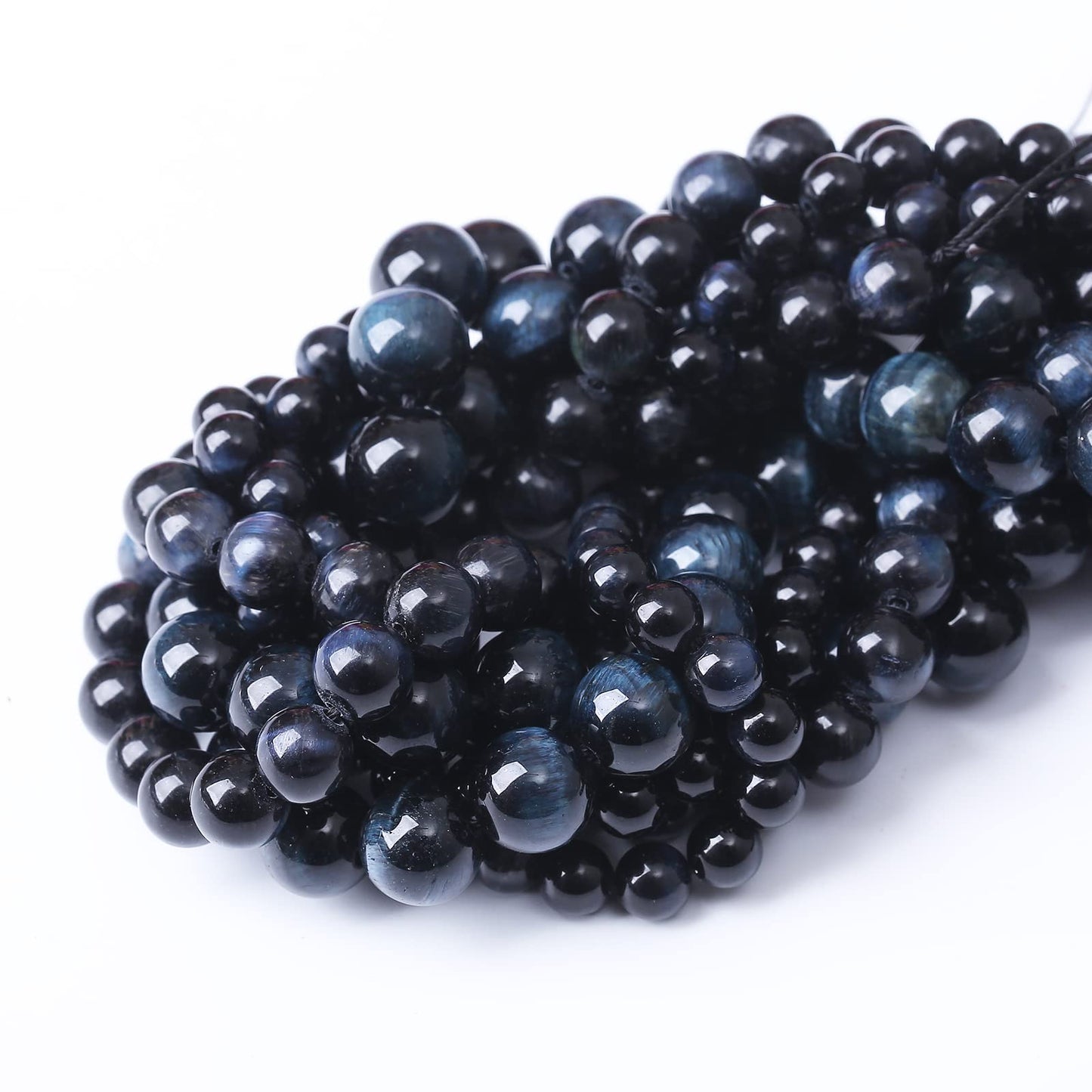 60PCS 6MM AAA Blue Black Tiger Eye Stone Beads Natural Gemstone Bead Crystal Healing Energy Jewelry Making DIY 15 inches