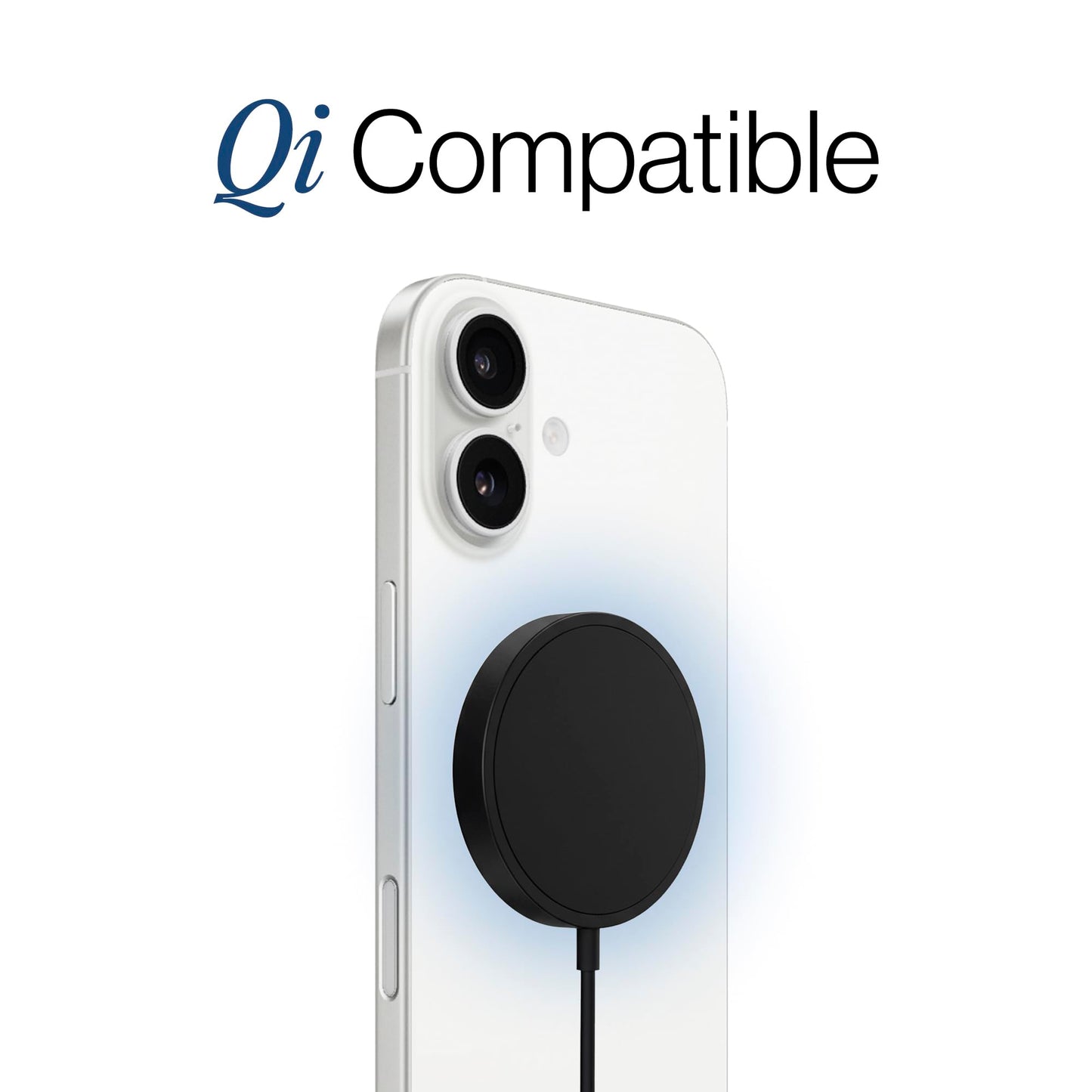 SPOTMINDERS Wireless Charger for iPhone, AirPods, Tracking Card 15W Flat Fast Charging Pad QI Compatible with Samsung, Android, Apple - Magsafe, Non-Slip Surface, Advanced Cooling - No AC Adapter
