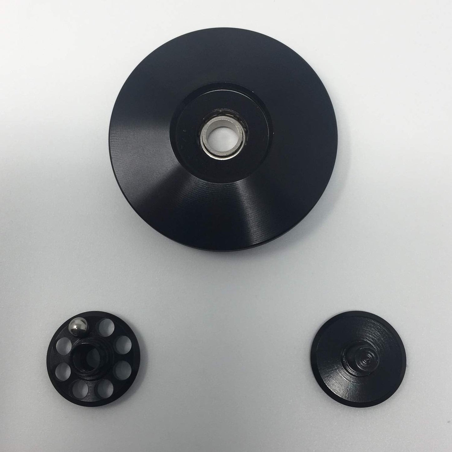 FXCOOLCT Mini Size UFO Flying Saucer Fidget Spinner Figit Hand Best Stress Reducer Relieves Black Color Model NO. C011Silver Color Model NO. C011