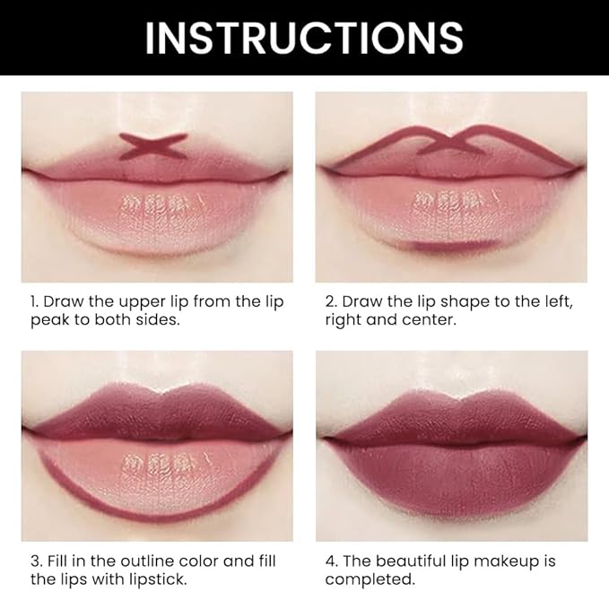 evpct 3Pcs Matte Lip Liner and Lipstick Combo Set Kit for Women, Light Plum Rose Mauve Nude Beige Brown Magic Neutral Lipstick 24 Hours Original Lips Liner Pencil Stain Long Lasting Waterproof
