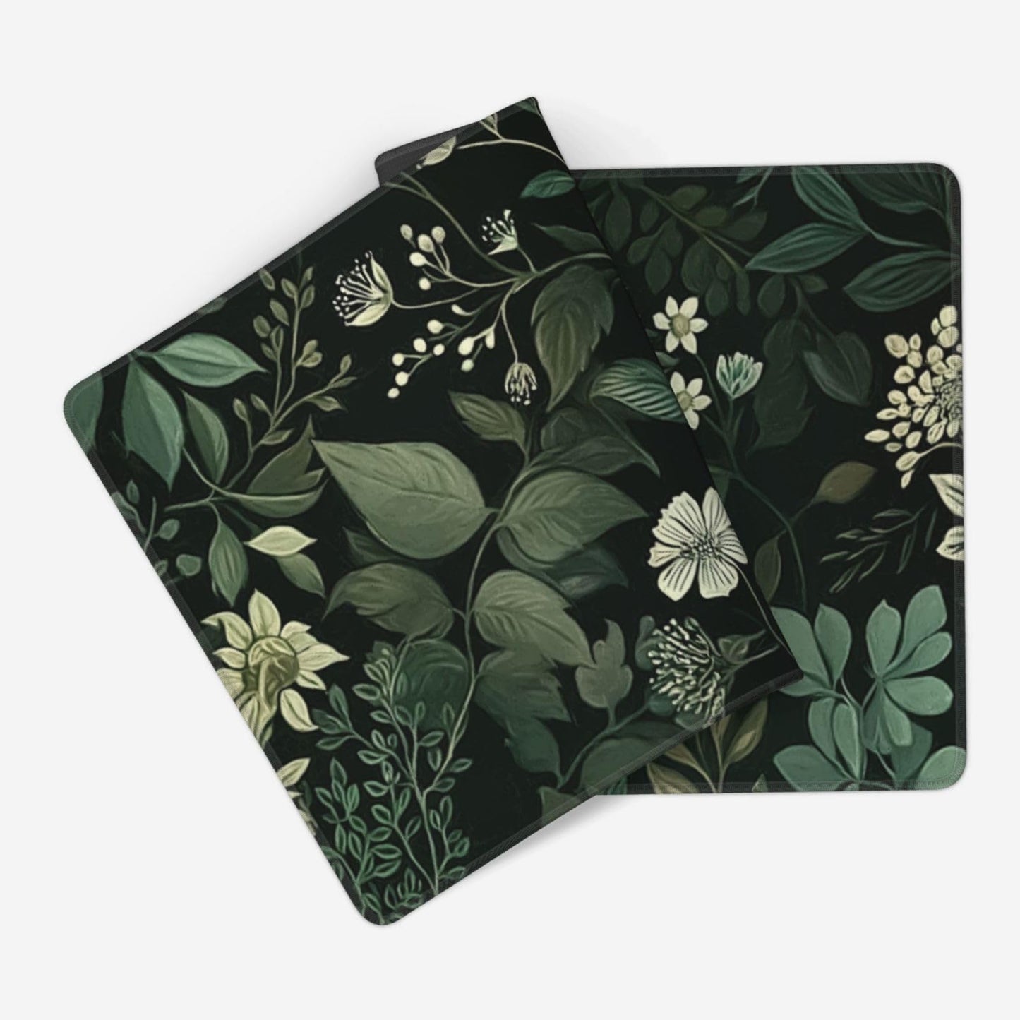 ModrnGld XXL Gaming Mouse Pad 35.4 x 15.7 Inch, Large Floral Desk Mousepad with Vintage Botanical Design, Water-Resistant, Stitched Edges, Non-Slip Rubber Base Desk Mat