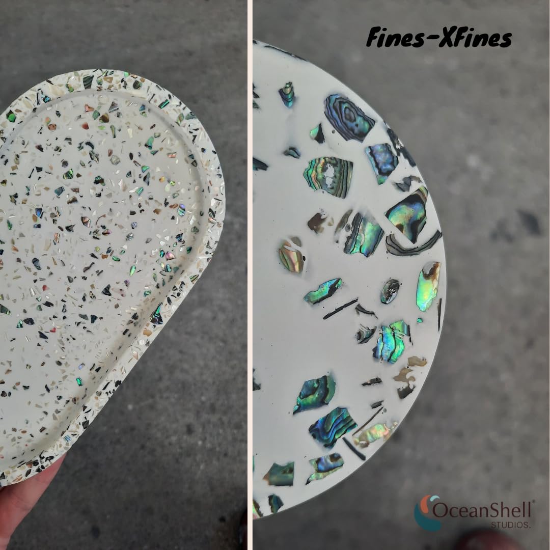 Abalone (Pāua) Shell Pieces-7.05oz Pack-for Crafts, Jewelry Making, Resin Art, Inlay, Home Decorations, Fishtank Supplies, DIY Projects - Satin, X-Fines Size 0.07"- 0.19" (2-5 mm) 7.05oz (200grams)