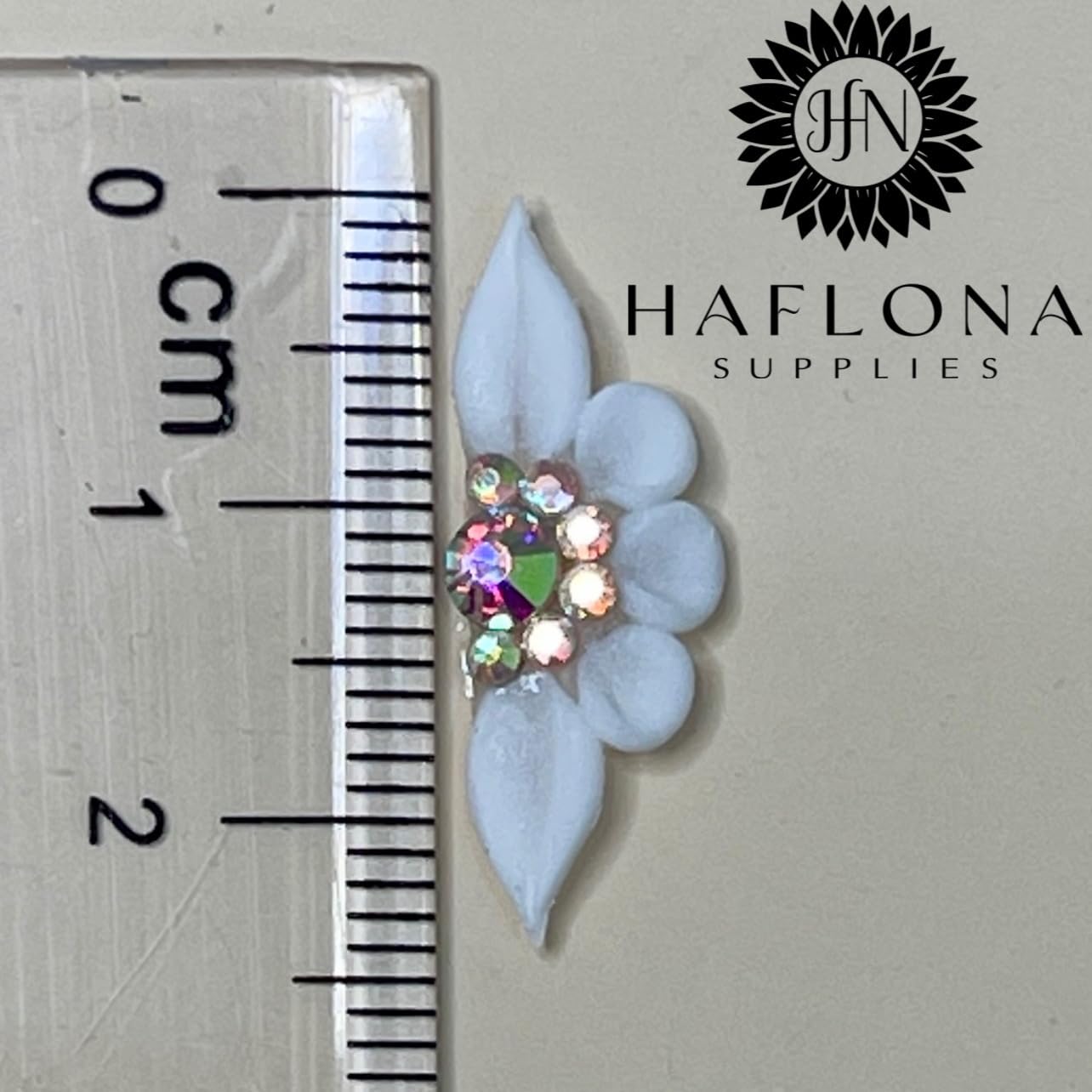 Set 8Pcs 3D Flowers Nails Charms With Rhinestone Gems Handmade by Acrylic Powder Design For Long Nail L,XL,XXL Flower Nail Art Floral Salon Decor Women Girls (Dark Brown -8Pcs)
