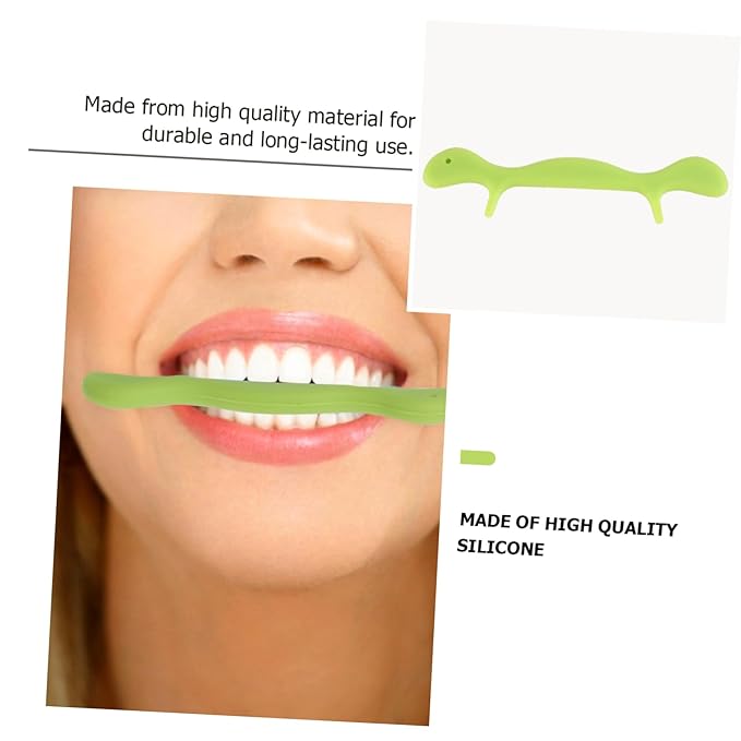 2pcs Silicone Lip Shaper Face Mouth Tightener for Training and Facial Muscle Exercise Mouth Exerciser for and Appearance Green