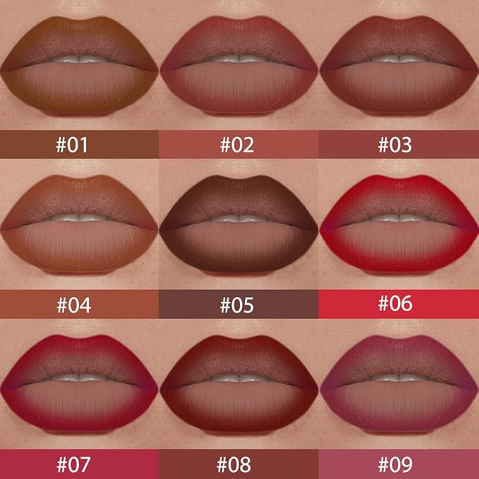 evpct Nude Brown Gradient Matte Lipstick Lip Liner Crayon Combo Pencil Set for Women Long Lasting Waterproof, Light Brown Matte Cream Lip Liner and Lipstick Combo Makeup Flawless Gradual Ombre Effect