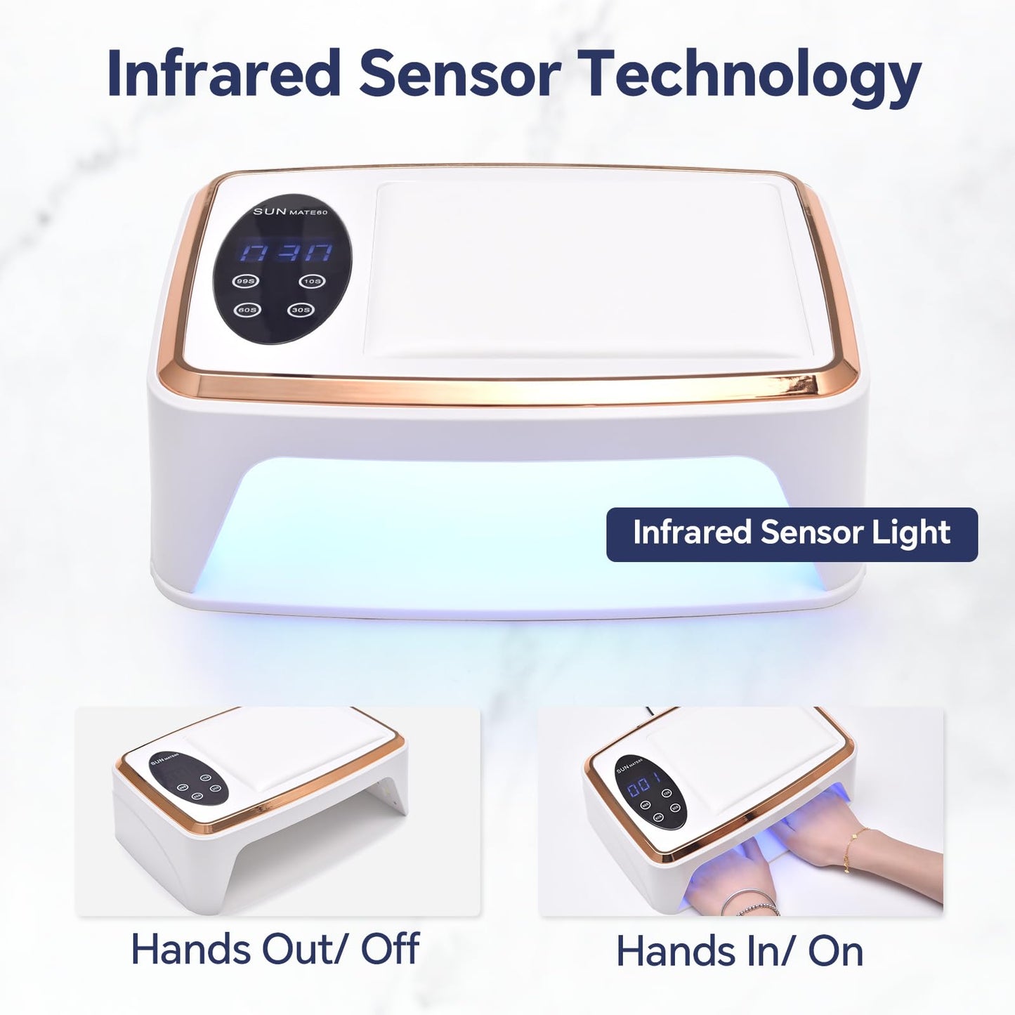 siyuwuro UV LED Nail Curing Lamp for Gel Nail Polish Nail Light with Hand Pillow for Arm Rest, 4 Timer with LED Display Nail Dryer for Manicure Pedicure, Nail Salon & Home Use