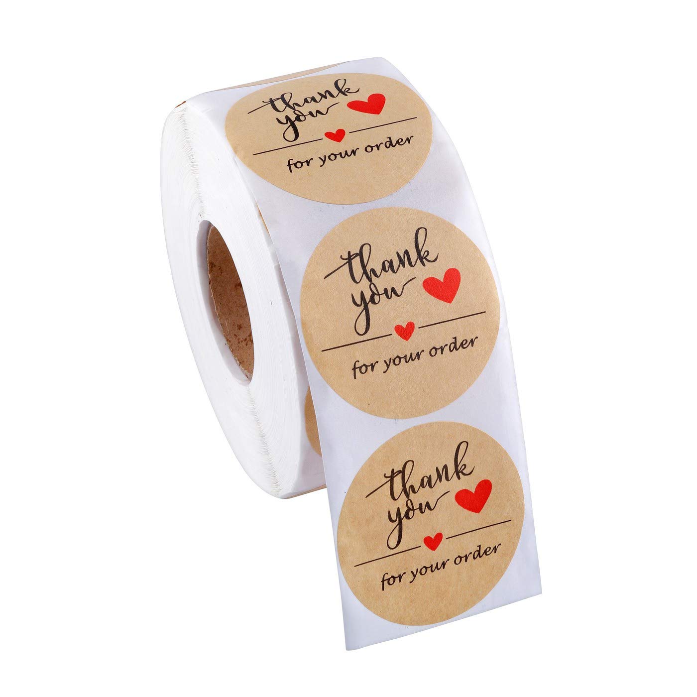 Lpraer 1000Pcs 2" Thank You for Your Order Stickers Roll Retro Adhesive Thank You Label for Packaging,Small Business,Envelopes,Cards,Letters,Boxes