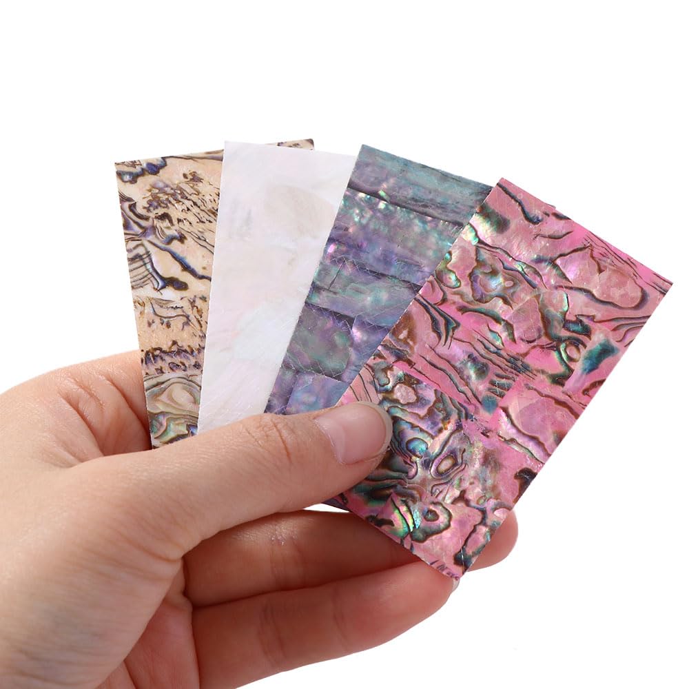 Leadigol 6 Sheet Nail Art Sticker Abalone Seashell Slices Design Sequins Supplies Gradient Mermaid Flakes DIY Nail Decals Women Manicure Decoration